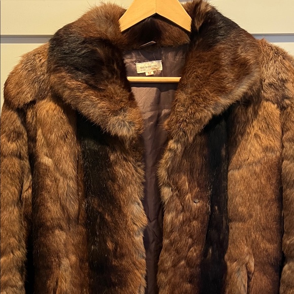 Vintage Authentic Rabbit Fur Coat Size M - Picture 4 of 8